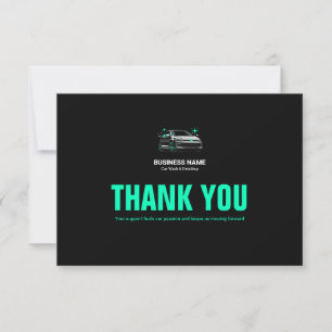 Mobile Car Wash & Detailing Custom Thank You Card