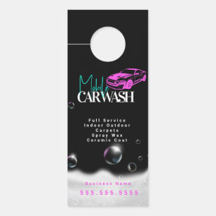Mobile Car Wash Detailing Door Hanger