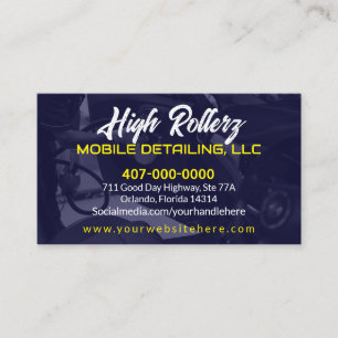 Mobile Car Wash Detailing Pressure Washing Busine Business Card