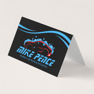 Mobile Car Wash Detailing Pressure Washing Business Card