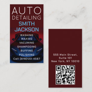 Mobile Car Wash Detailing Pressure Washing Business Card