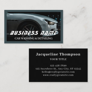 Mobile Car Wash Detailing Pressure Washing Business Card