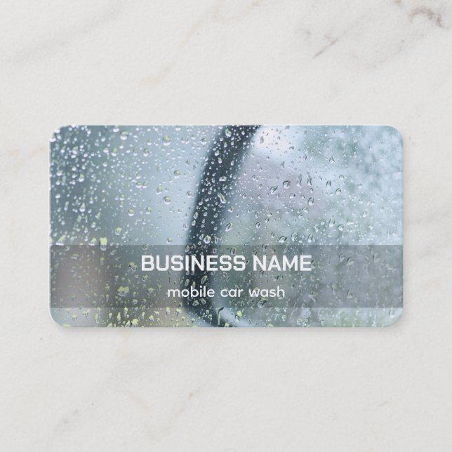 Mobile Car Washing Wash Cleaning Business Card (Front)