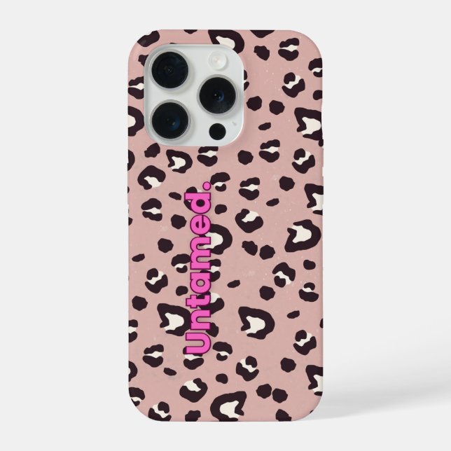 Mobile case pink animal print (Back)