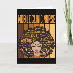 Mobile Clinic Nurse Powerful Black History Month P Card