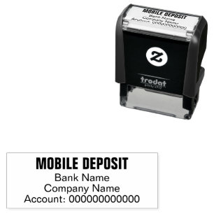 Mobile Deposit Bank Business Names Account Number Self-inking Stamp