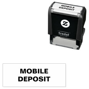 MOBILE DEPOSIT Bold All Caps Text Template Self-inking Stamp