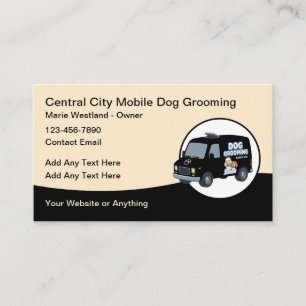 Mobile Dog Grooming Services Groomer Business Card