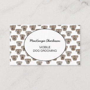 Mobile Dog Grooming Watercolor Business Card