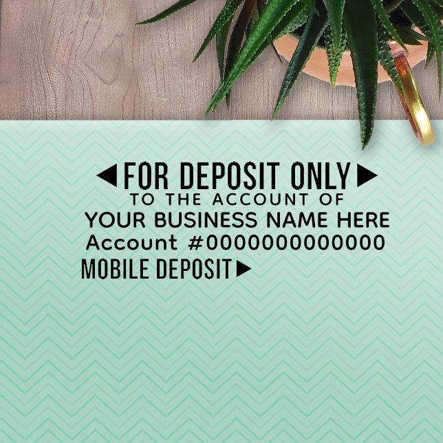 Mobile For Deposit Only Basic Office Business Bank Self-inking Stamp (Creator Uploaded)
