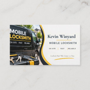 Mobile Locksmith Service Business Card