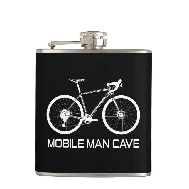 Mobile Man Cave Bike Hip Flask (Front)