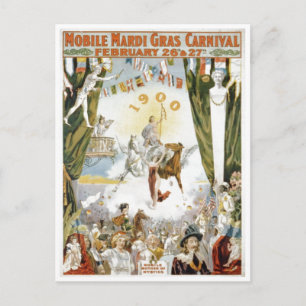 Mobile Mardi Gras1900 Poster Postcard