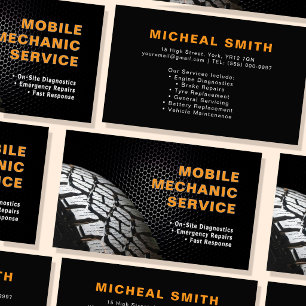 Mobile Mechanic Auto Car Repair Services Business  Card