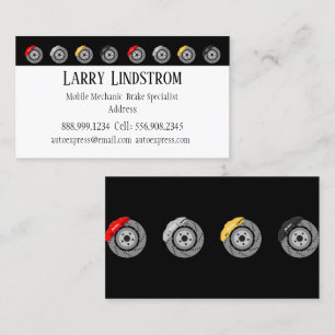 Mobile Mechanic Brake Service Black Classic  Business Card