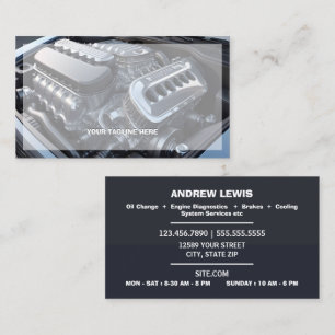 Mobile Mechanic Small Engine Business Card