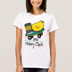 Mobile Notary Chick Riding Skateboard Ohio T-Shirt