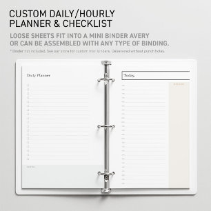 Mobile Notary Legal Grey Gold Planner Mini Binder Stationery