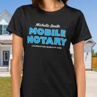 Mobile Notary Loan Signing Agent Custom Name Blue
