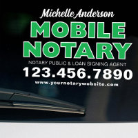 Mobile Notary Loan Signing Agent Green Promotional