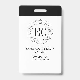 Mobile Notary Public Badge