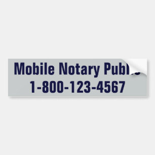 Mobile Notary Public Bumper Sticker