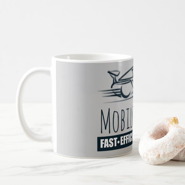 Mobile Notary Public Fast Car Coffee Mug (With Donut)