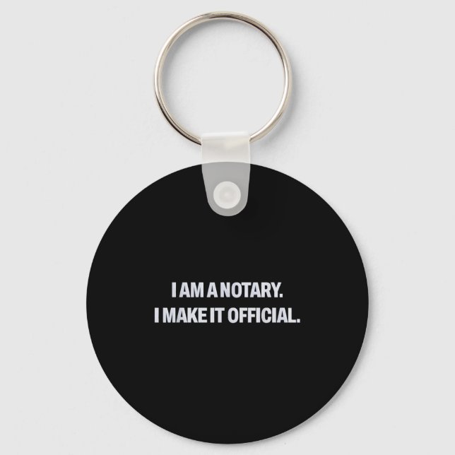 Mobile Notary Public Loan Signing Agent Gift  Keychain (Front)