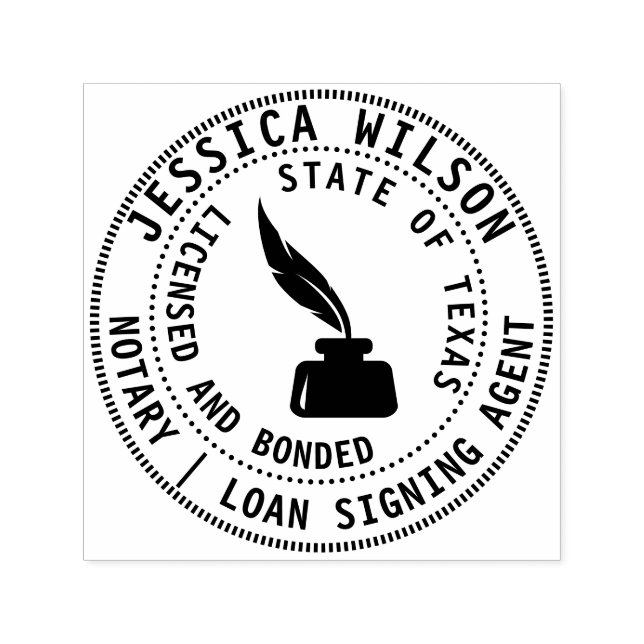 Mobile Notary Public Loan Signing Agent Self-inking Stamp (Design)