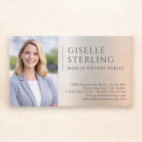 Mobile Notary Public Photo Brushed Metal