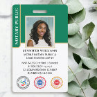 Mobile Notary Public Photo QR Code ID Green