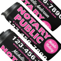 Mobile Notary Public Pink Black Travel