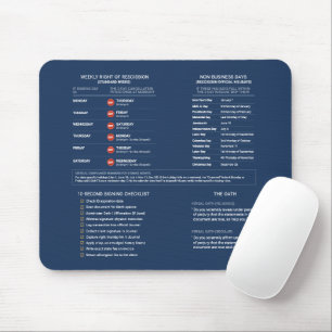 Mobile Notary Public Reference tool navy gold Mouse Pad
