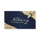 Mobile Notary Signing Agent Navy & Gold Agate