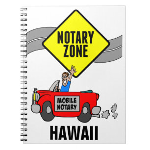 Mobile Notary Zone Red Sports Car Hawaii Notebook