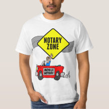 Mobile Notary Zone Yellow Road Sign Red Sports Car