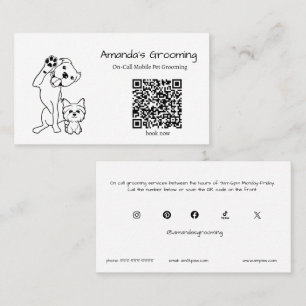 Mobile Pet Grooming Small Business Custom Card
