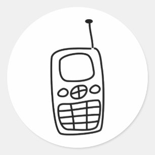 Mobile Phone Classic Round Sticker