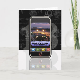 mobile phone text message Happy Birthday cellphone Card