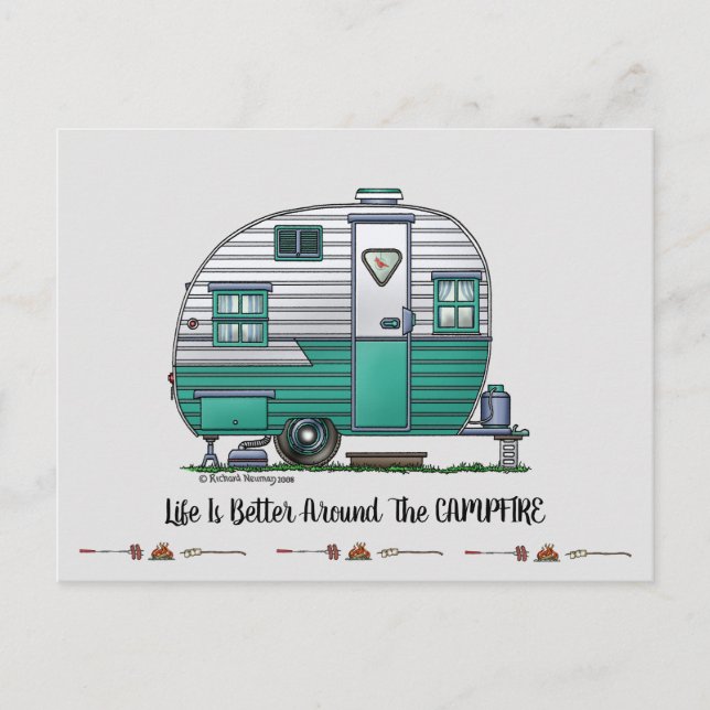 Mobile Scout Camper Postcard (Front)