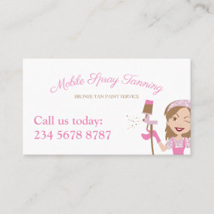 Mobile Tanning Spray Body Paint qr code Business Card