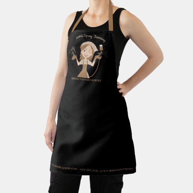 Mobile Tanning Spray Body Painter brown tan Apron (Insitu)