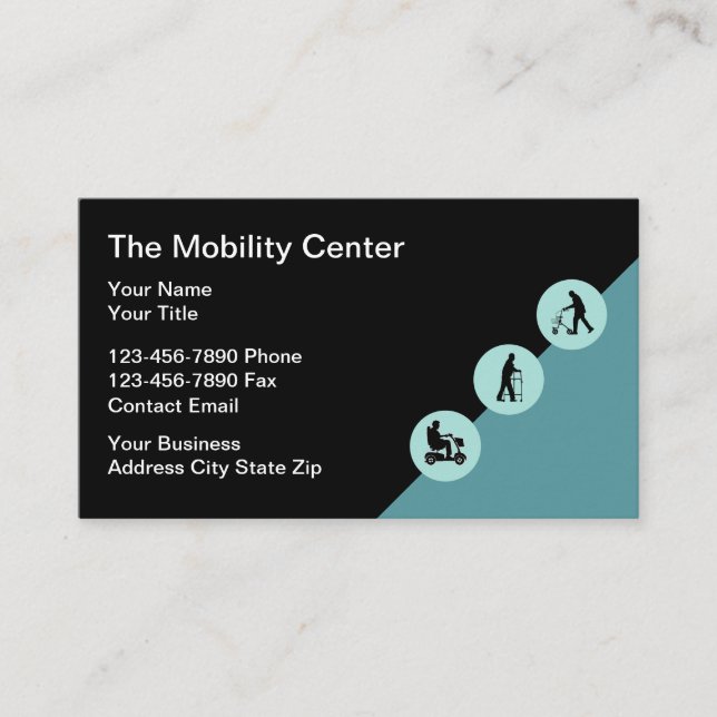 Mobilité Médicale Cartes de visite modernes (Devant)
