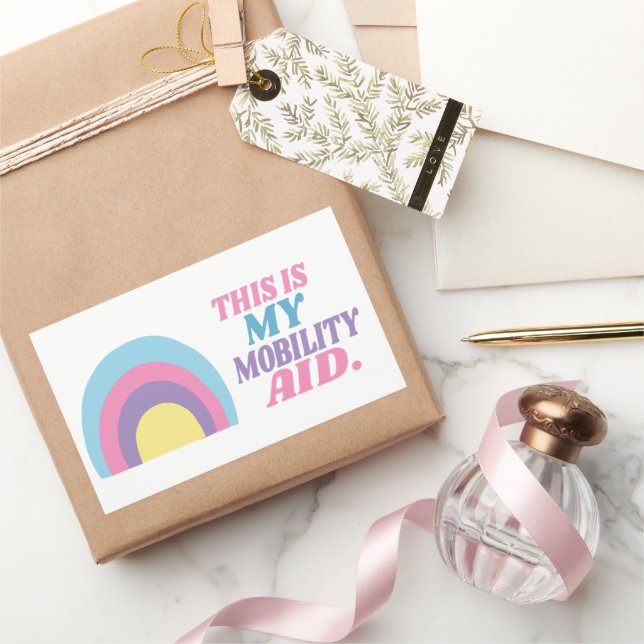 Mobility Aid Rainbow Sticker (Gifting)