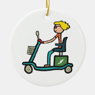 Mobility Scooter Ceramic Ornament