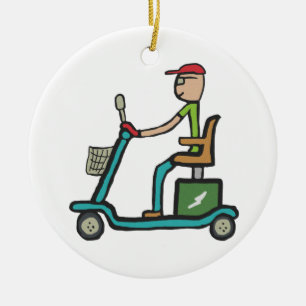 Mobility Scooter Ceramic Ornament