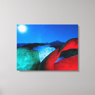 Mobius Arch & Rocks Alabama Hills, California Canvas Print