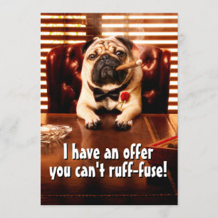 Mobster Dog Invitation