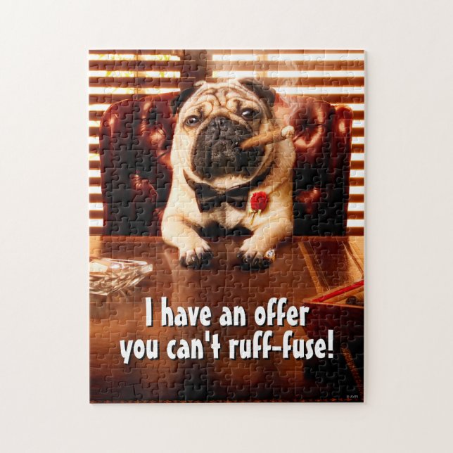 Mobster Dog Jigsaw Puzzle (Vertical)