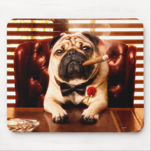 Mobster Dog Mouse Pad
